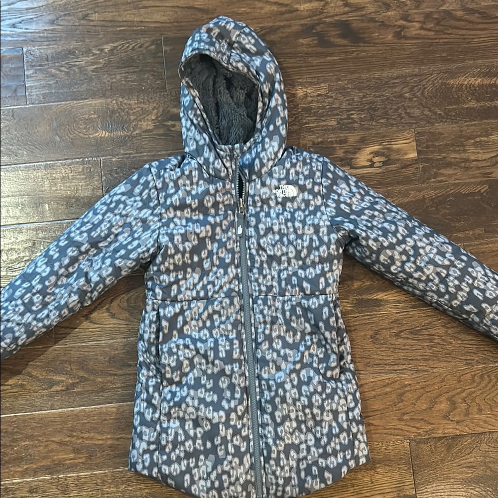The North Face Gray Animal Print Puffer